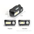 Portable Dual light source rechargeable Sensor headlamp